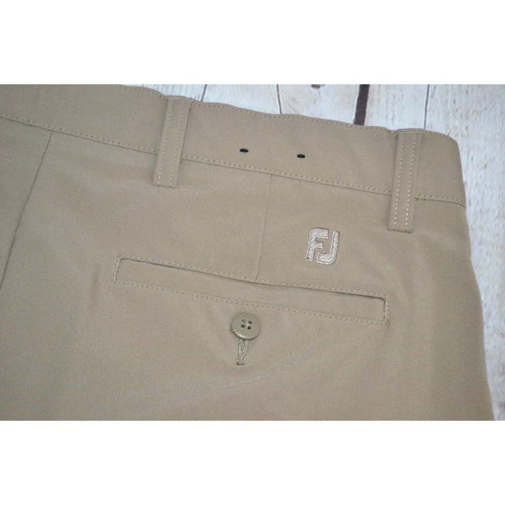 FOOTJOY Men's Flat‎ Front Casual Performance Golf Pants SIZE 36/34 Tan
